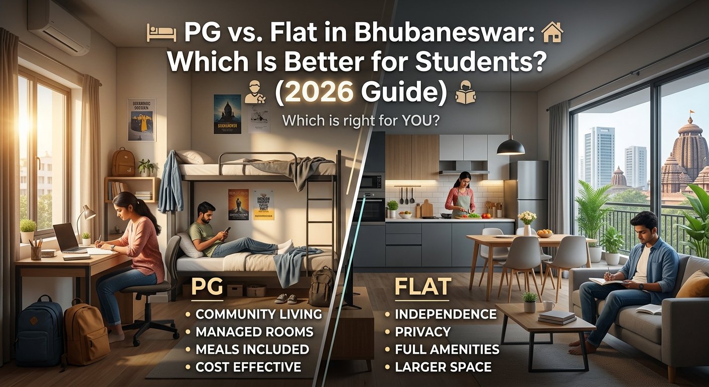 PG vs flat Bhubaneswar students 2026