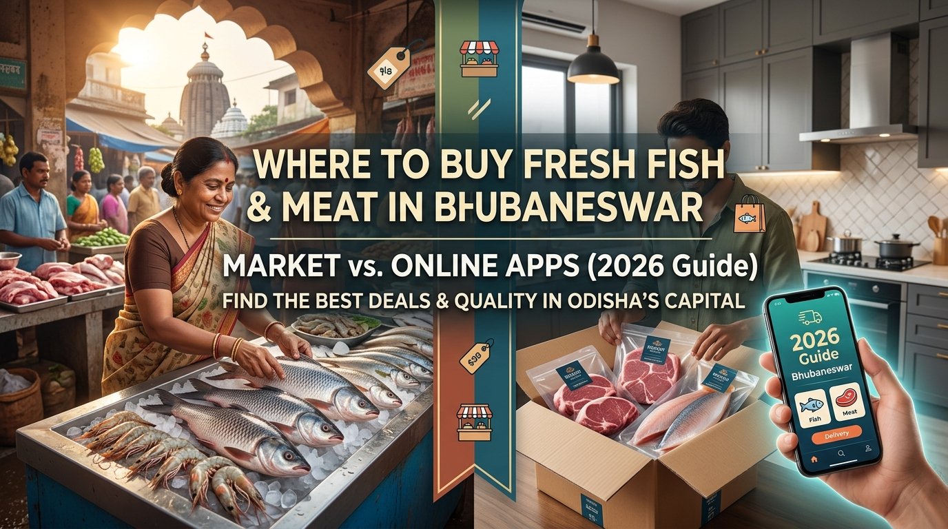 Where to buy fresh fish and meat Bhubaneswar 2026