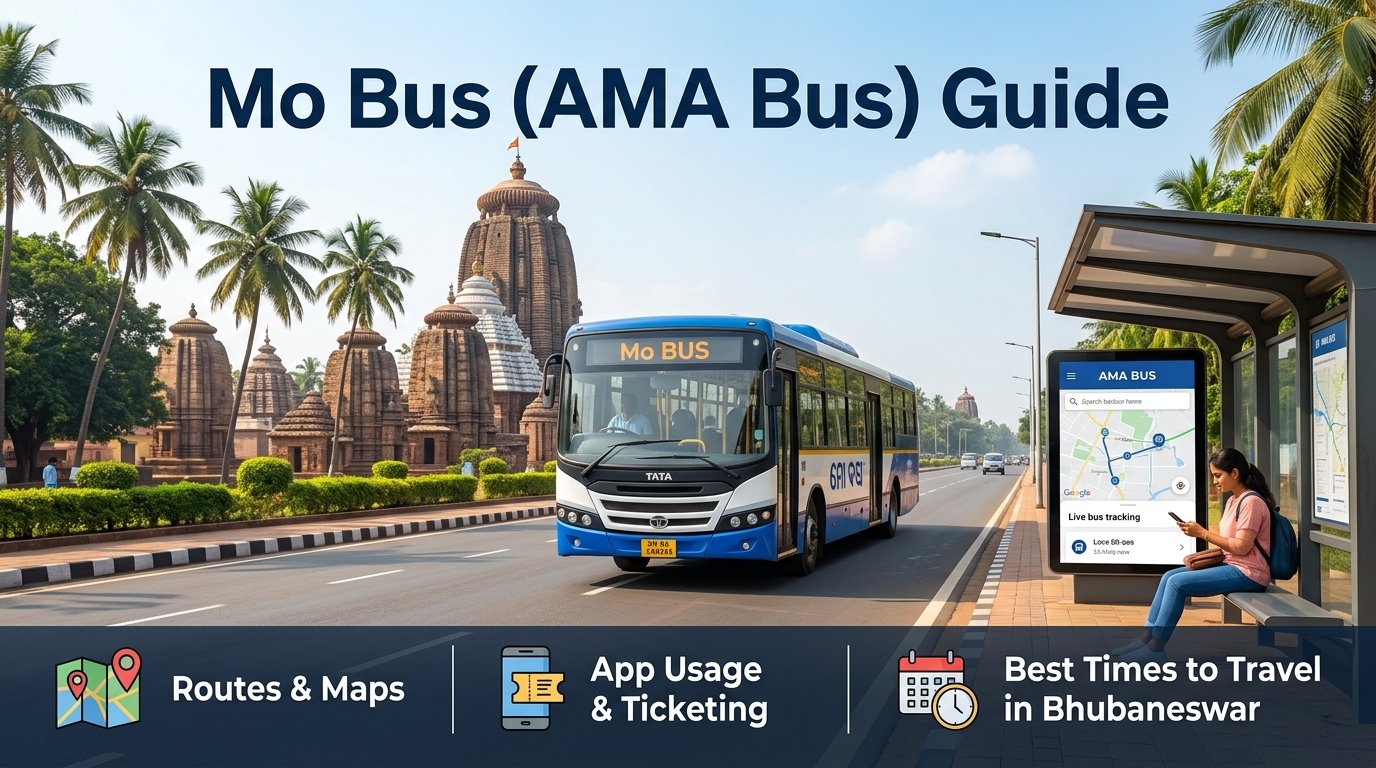 Mo Bus AMA Bus guide Bhubaneswar 2026 routes app smart card